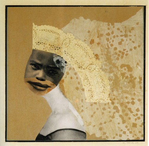 The Bride, 1933 photomontage with collage elements, 7 7/8 x 7 3/4 inches