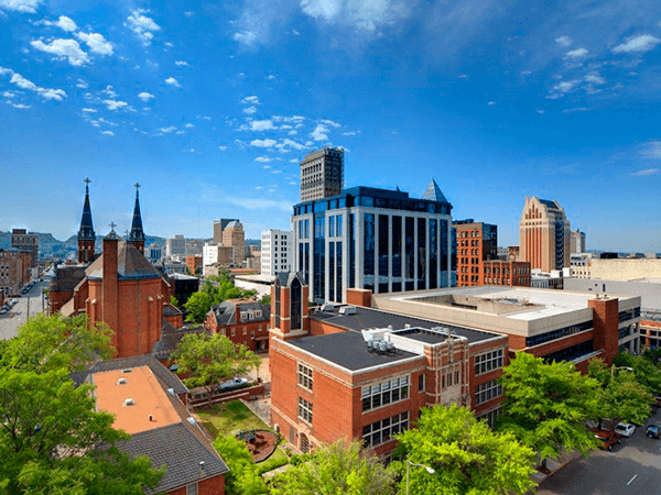 Metropolitan Skyline of downtown Birmingham, Alabama, USA.