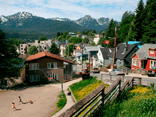Downtown Juneau Neighborhood, Alaska, USA