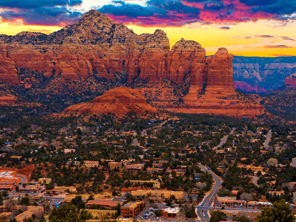 Sunset Vista of Sedona, Arizona, USA