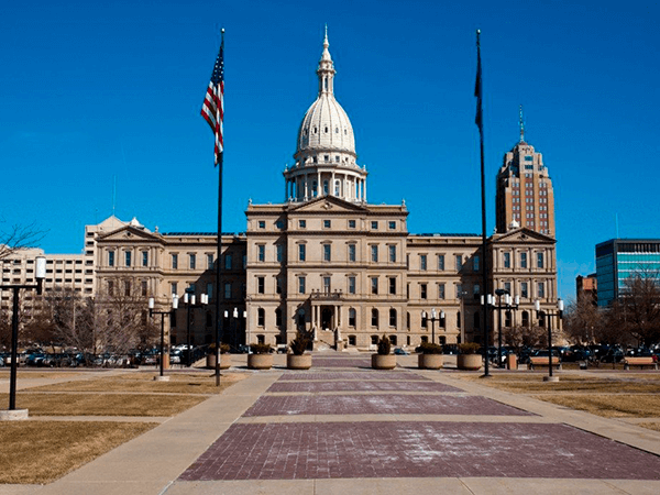 Michigan State Capitol Building. Lansing, MI, USA.
