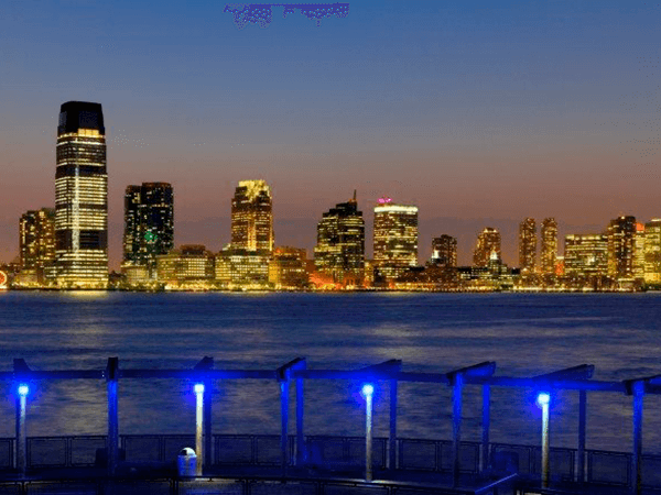 View of Exchange Place in Jersey City, New Jersey