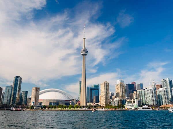 Toronto cityscape from Lake Ontario. Canada
