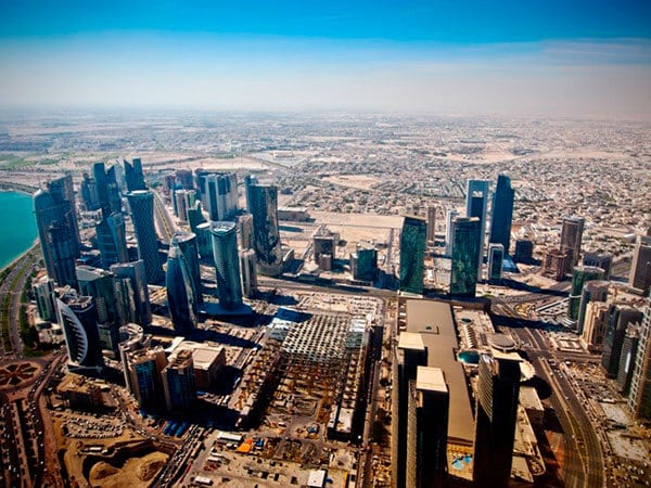 Aerial view of Doha, Qatar